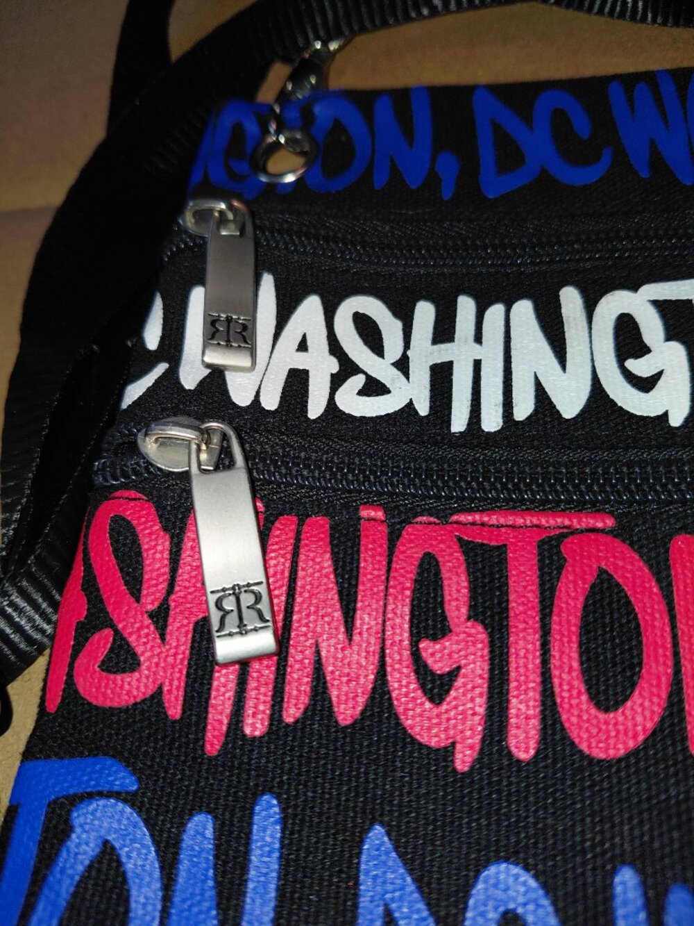 Robin Ruth America Washington DC Crossbody Bag Purse Red White Blue Black - Picture 3 of 4